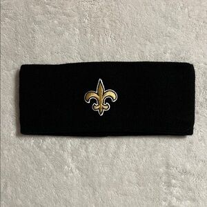 Reebok. Warm Black Headband with Gold Fleur-de-lis. NWOT